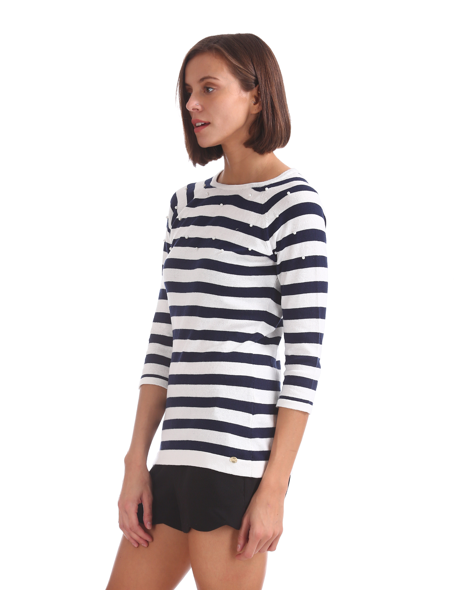 U.S. Polo Assn. Women Casual Wear Striped Top